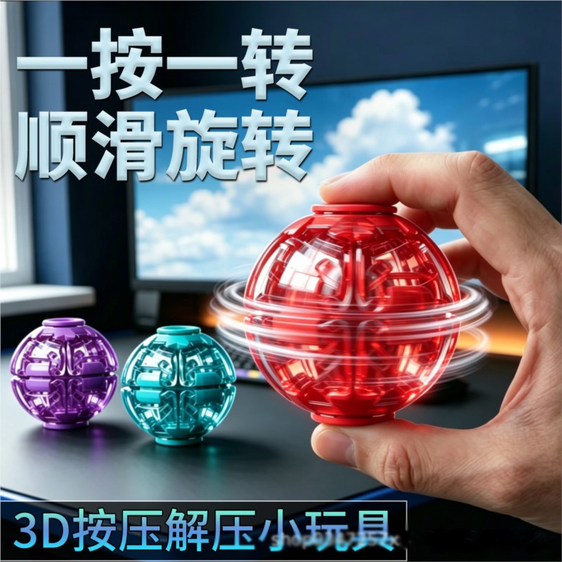3D Printing Ideas - Stressbal Gladde draaibare fidgetbal Dubbele gameplay-modi