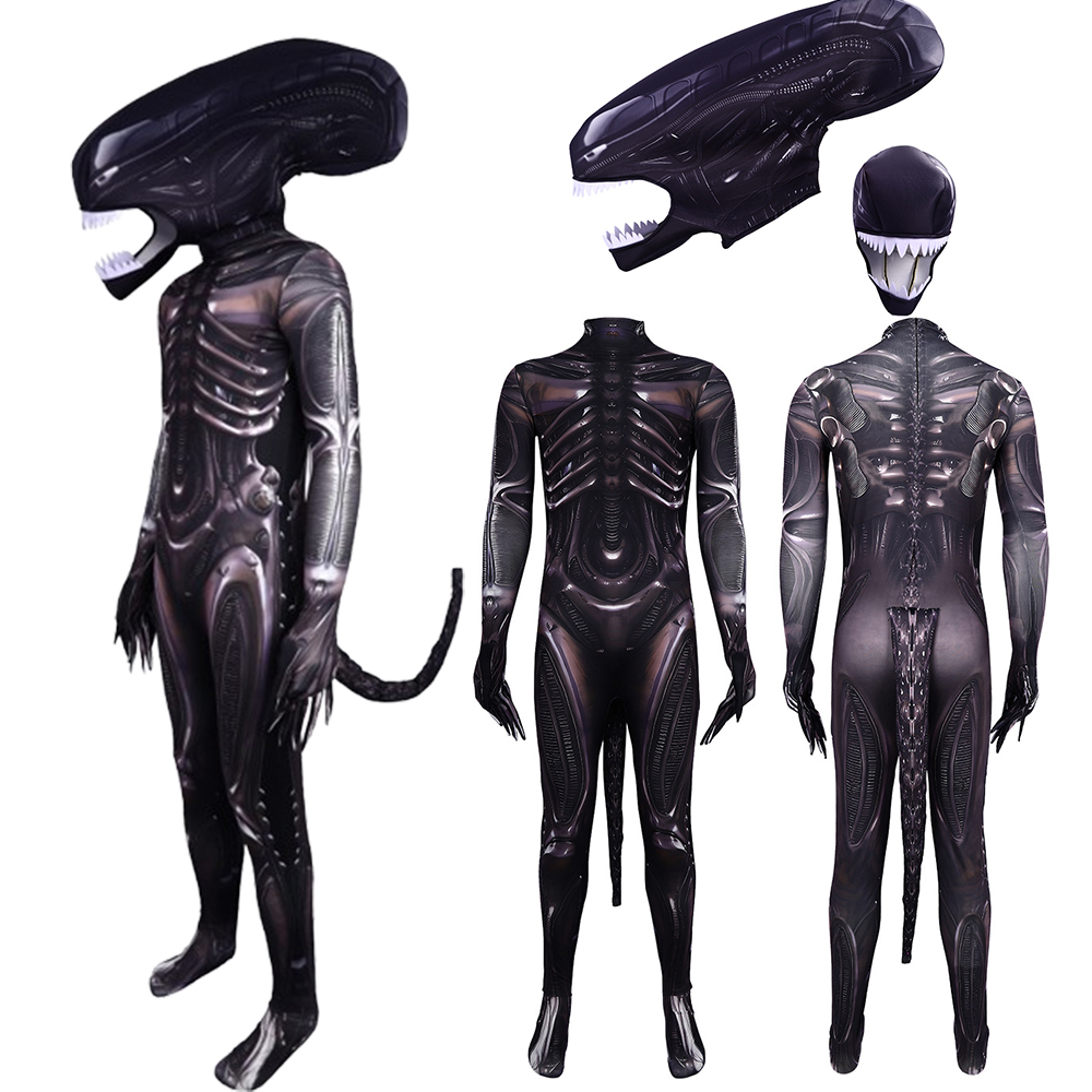 3D Printing Xenomorph - Alien Xenomorph Cosplay Kostuum, 3D-geprint volledig