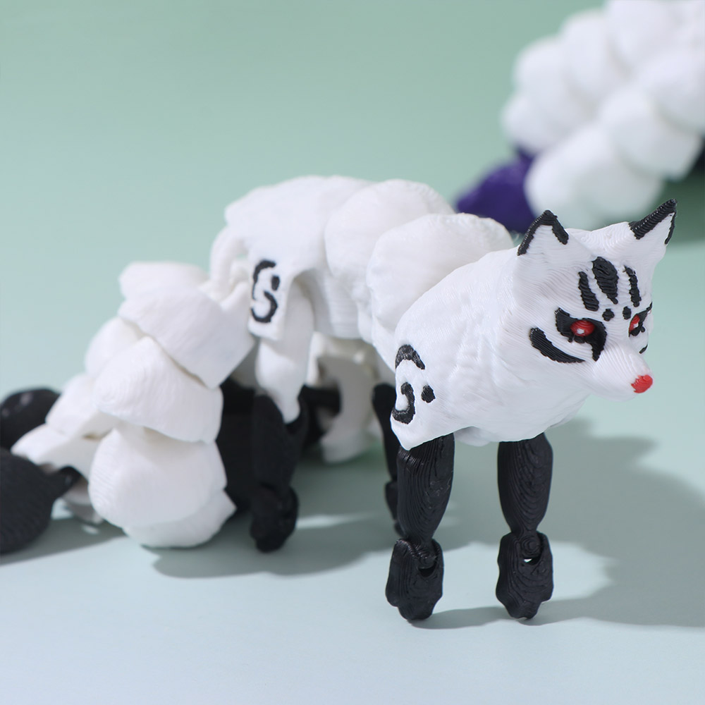 3D Printing Joints - Beweegbare gewrichten 3D-geprint dierenornament Vijtailedierfiguur 3D-geprint