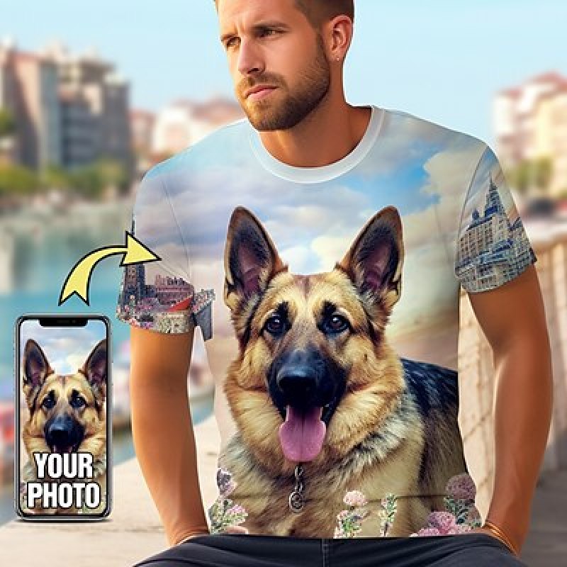 3D Printing Ideas - Custom Pet T-Shirt Voor Mannen Ontwerp