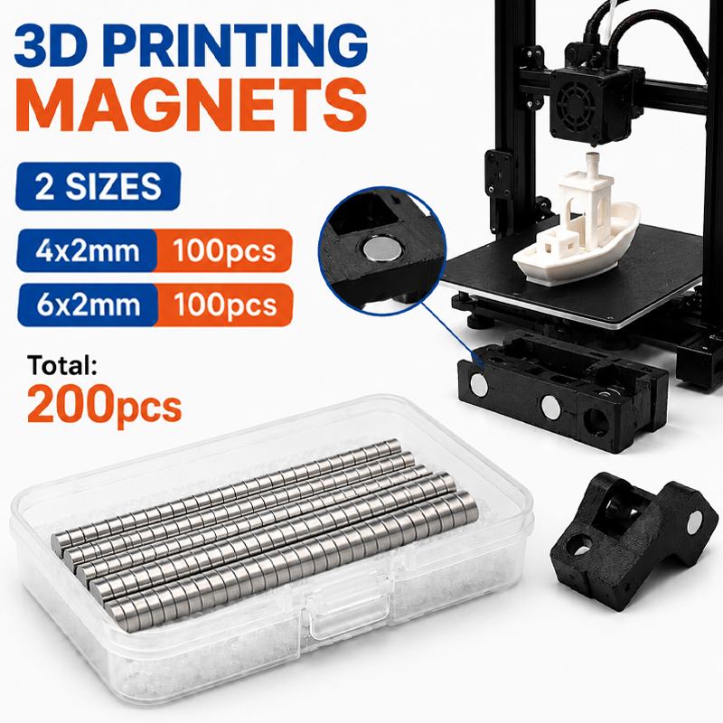3D Printing Bambu - 200 stuks/doos 3D-printmagneten set voor Bambu