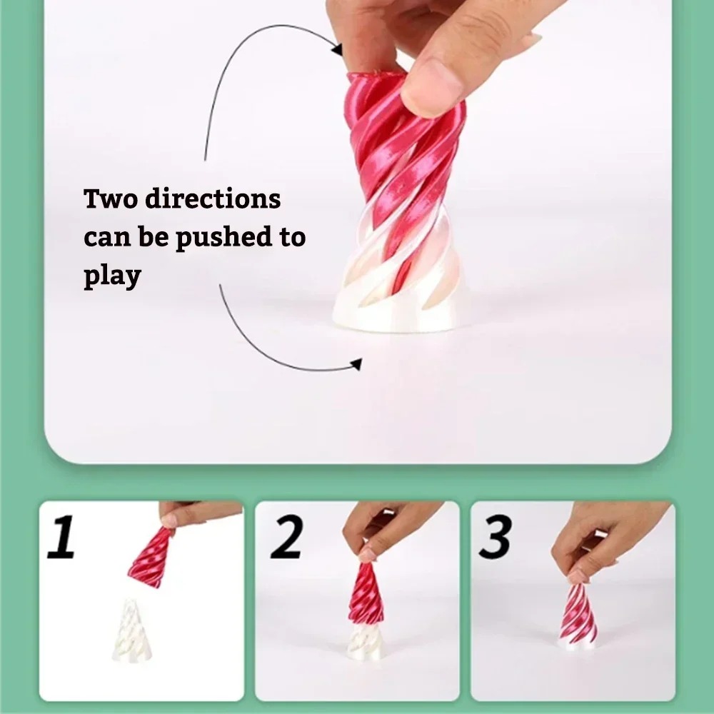 3D-geprint spiraalvormig kegel - 3D Printing Toys recensie en prijs