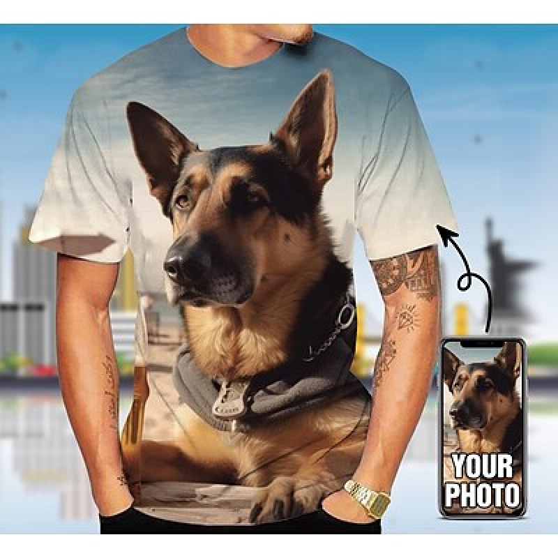 Custom Pet T-Shirt Voor Mannen - 3D Printing Ideas recensie en prijs