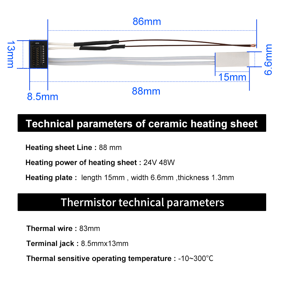 Thermistor keramische cartridg - 3D Printing Bambu recensie en prijs