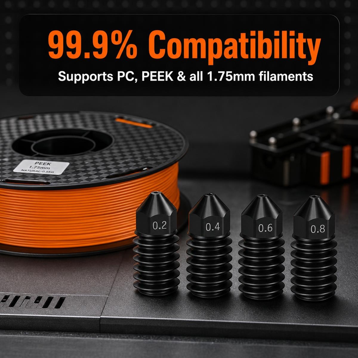 Afneembaar 3D-printmondstuk va - 3D Printing Bambu recensie en prijs